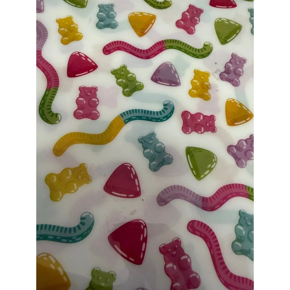 Fourstar Group Gummy Candy Pencil Case Set I Want Candy 3-Ring Binder Pouch NWT